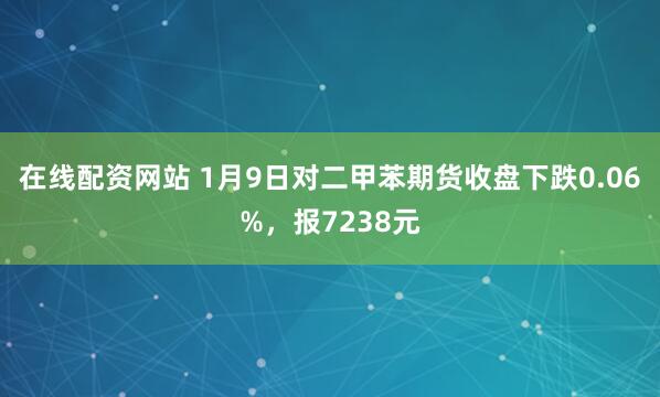 在线配资网站 1月9日对二甲苯期货收盘下跌0.06%，报7238元